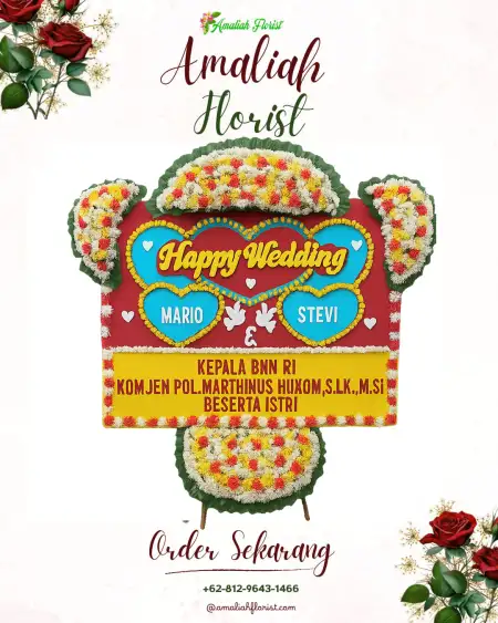 Papan Bunga Pernikahan Cibareno